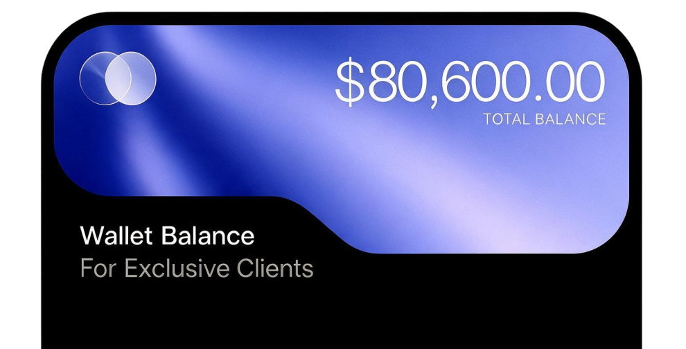 Wallet Balance card showing an $80,600.00 total balance