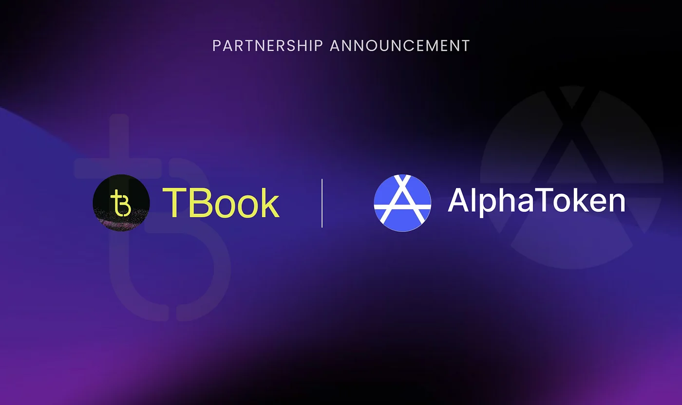 TBook and AlphaToken partnership announcement